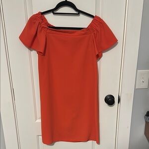 Topshop Off-Shoulder Red Dress